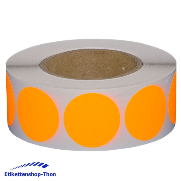 Markierungspunkte - Durchmesser 30 mm - 1000 Stück - Leuchtorange